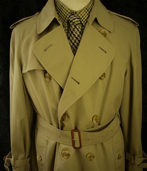 vintage burberry trench coat men's.